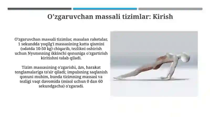 O'zgaruvchan massalijismlarmexanikasi 3