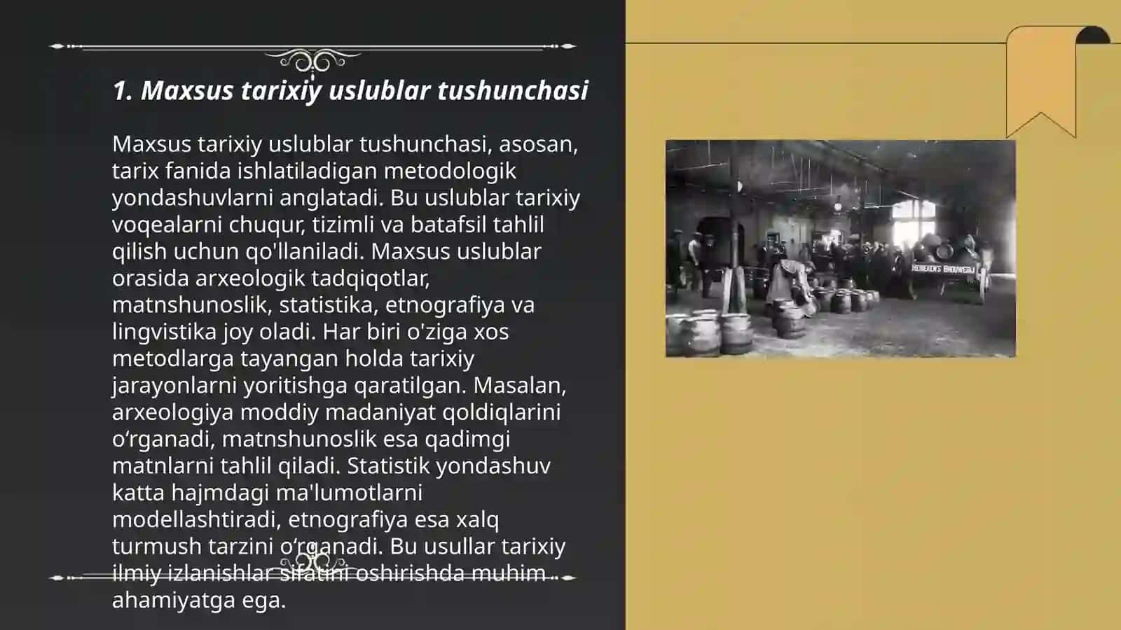 Maxsus Tarixiy uslublar 3