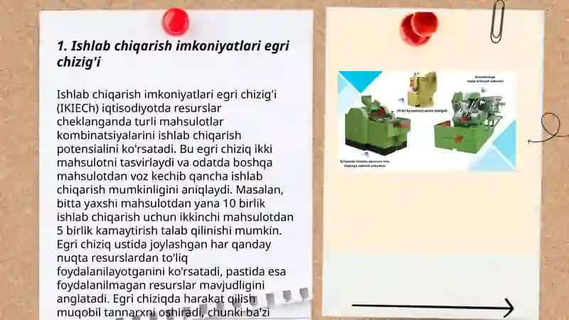 Ishlab chiqarish imkoniyatlari tushunchasi 3