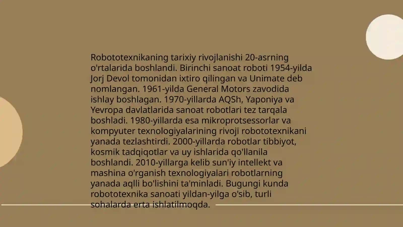 Robototexnika rivojlanishining asosiy bosqichlari va tendentsiyalari 3