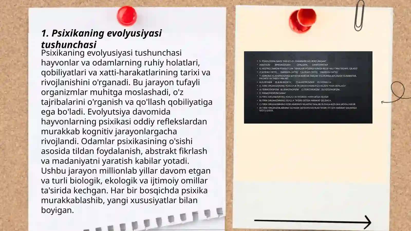 Psixikaning evolyusiyasi va vujudga kelishi 3