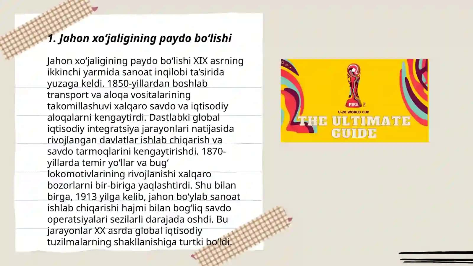 Jahon xo’jaligi va uning evolyutsiyasi 3