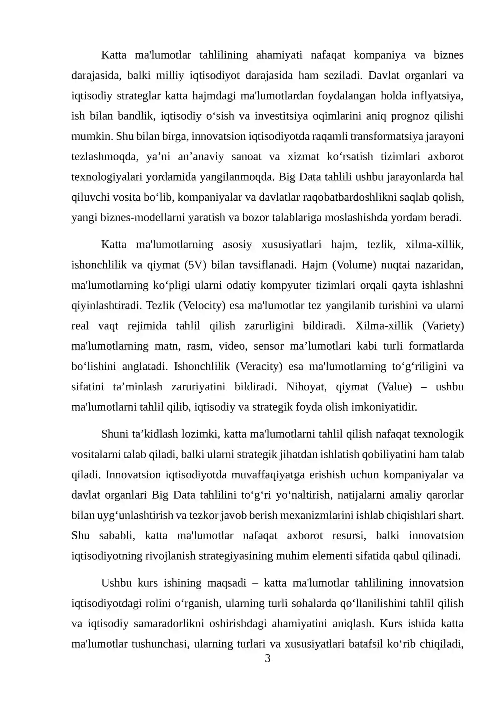 KATTA MA'LUMOTLAR (BIG DATA) TAHLILINING INNOVATSION IQTISODIYOTDAGI ROLI 3