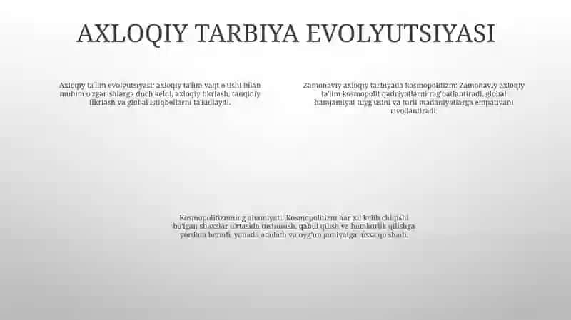 Zamonaviy Axloqiy Tarbiyada Kosmopolitizmga Moyillik 3