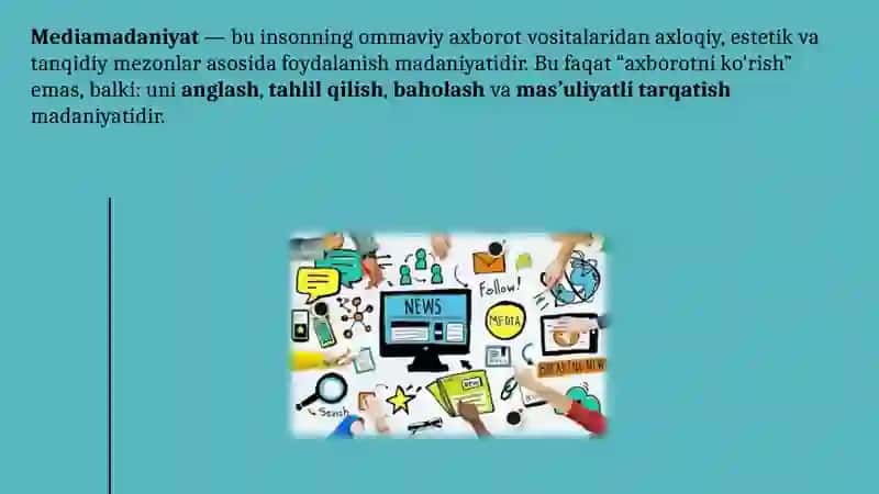 Mediamadaniyatni shakllantirishda milliy qadriyatlarning o‘rni 3