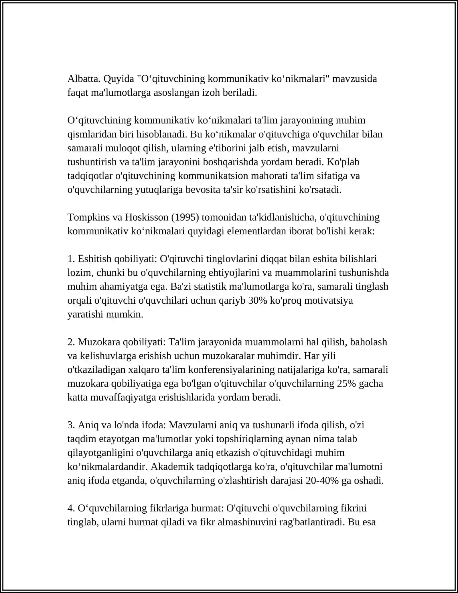 O'QITUVCHINING KASBIY KOMPETENSIYASINING SHAXSIY KOMPONENTI 3