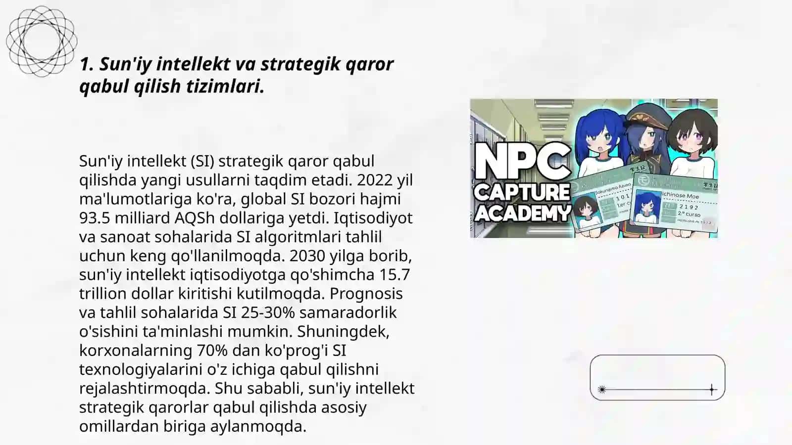 Sun'iy intellekt va strategik qaror qabul qilish tizimlari 3