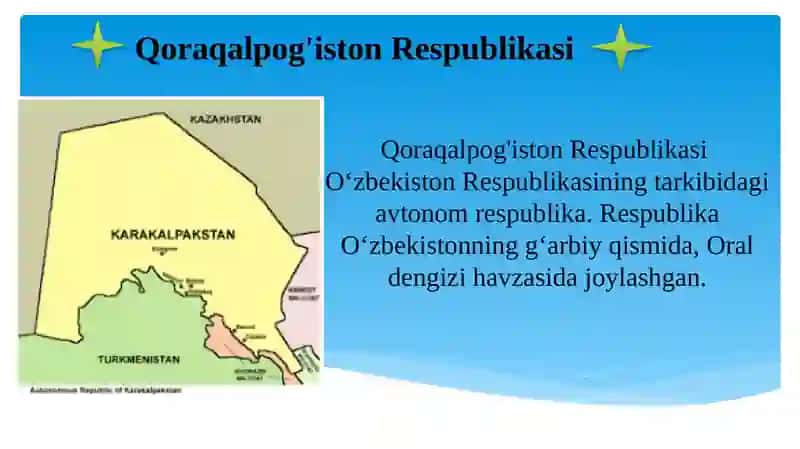 Qoraqalpog`iston Respublikasi 3
