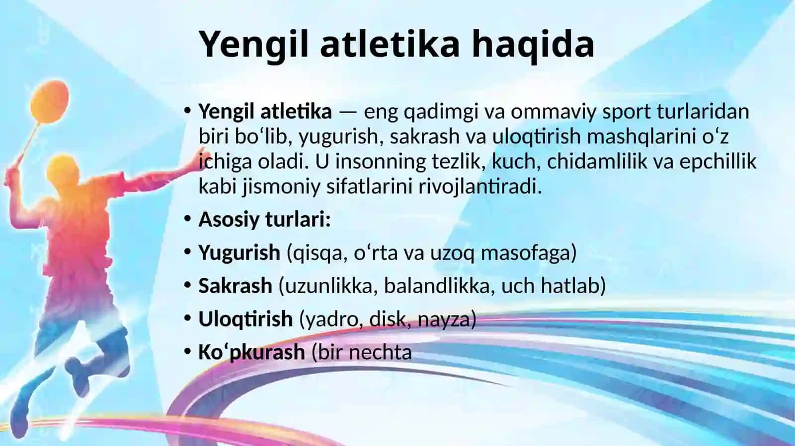 Yengil atletika mashg'ulotlarida zamonaviy pedagogik texnologiyalarni qoʻllash 3