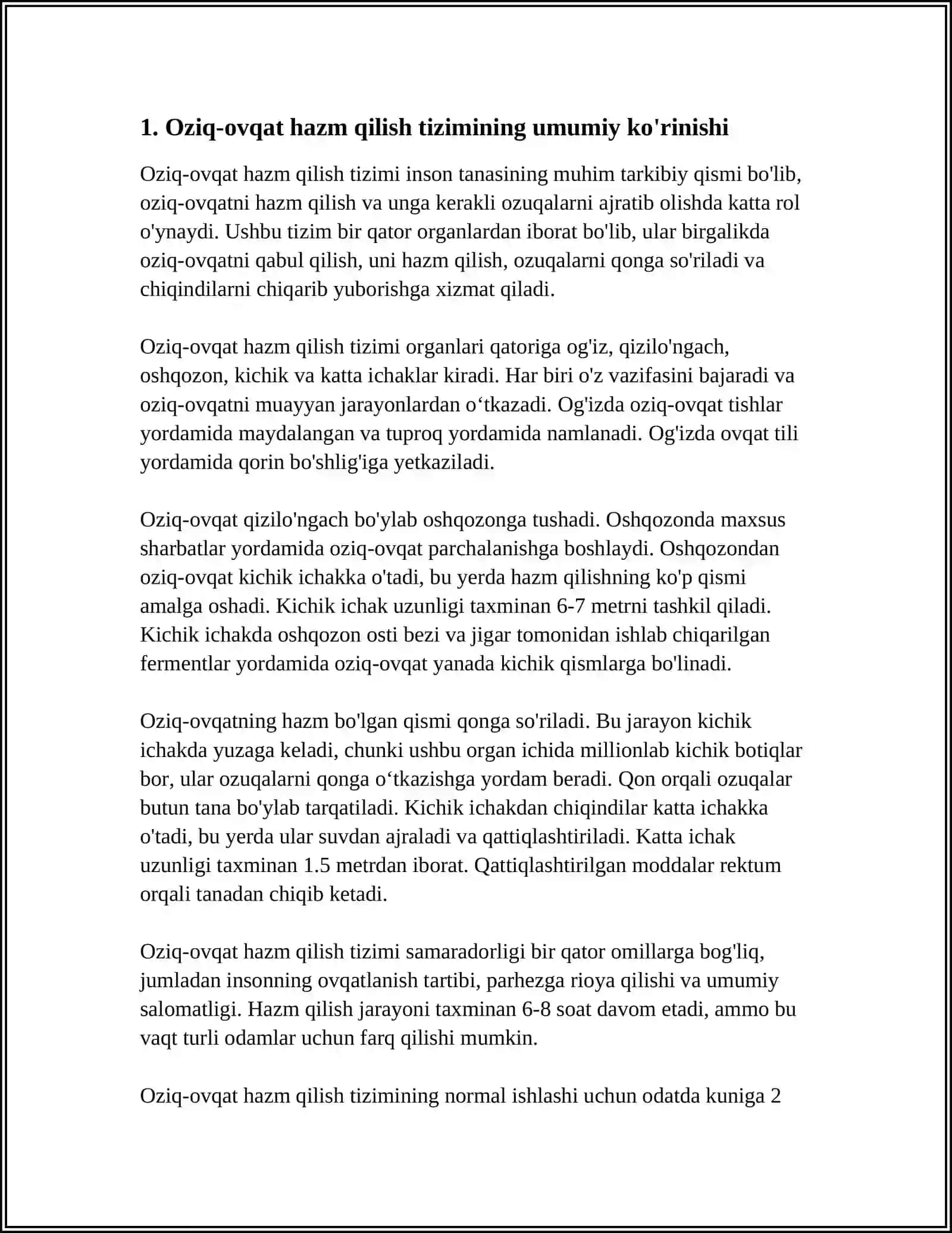 OVQAT HAZM QILISH SISTEMASINING TUZILISHI VA FIZIOLOGIYASI 3