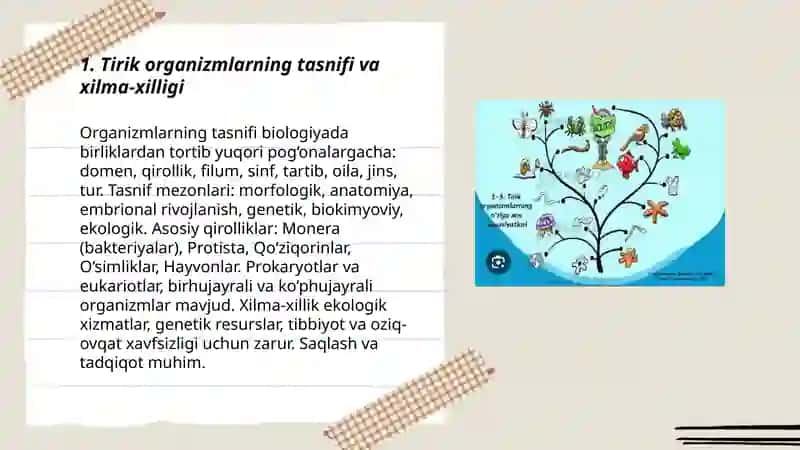 Tirik organizmlar va ularda kechadigan hayotiy jarayonlar 3