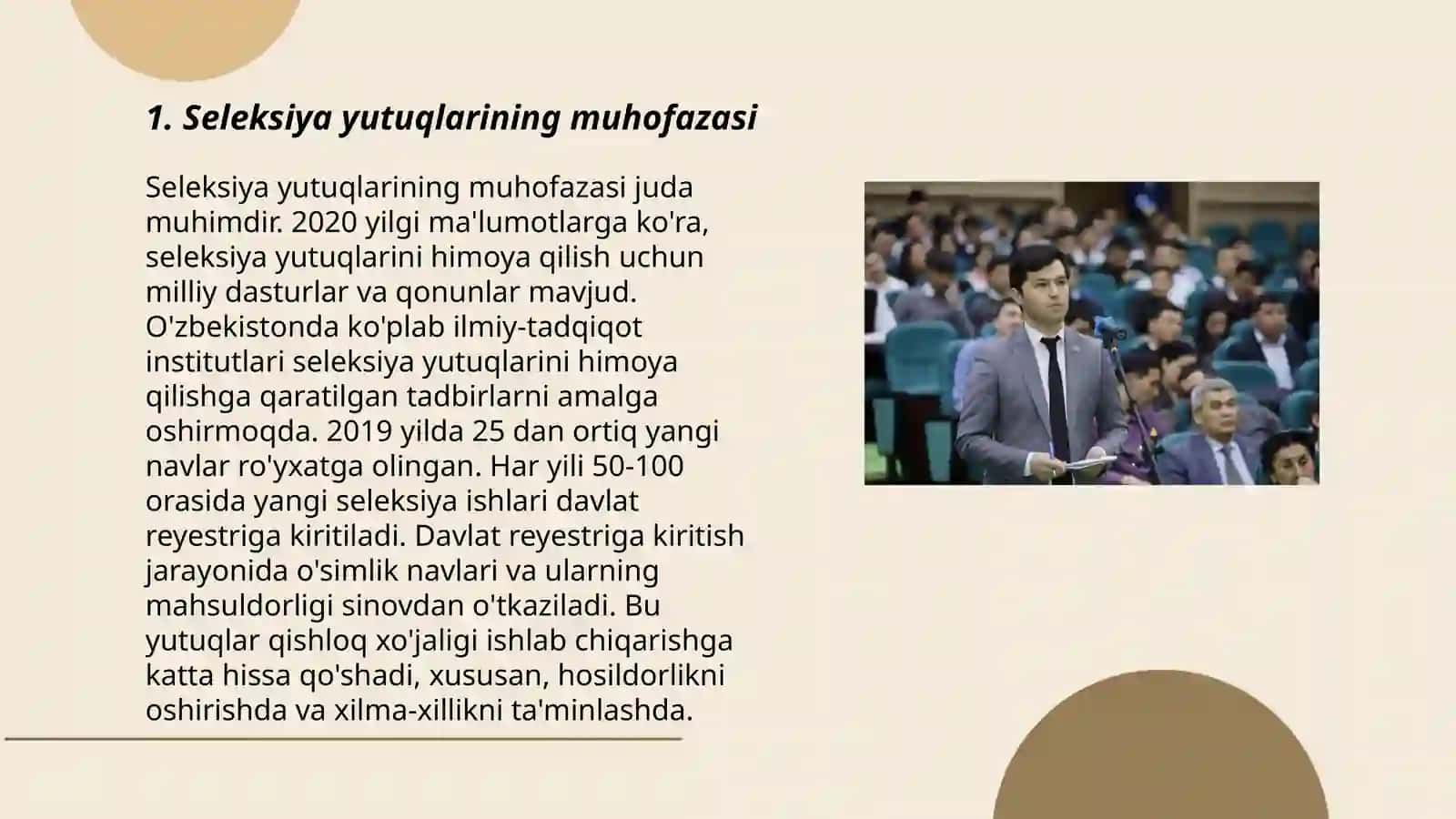 Seleksiya yutuqlari to'g'risidagi qonun 3