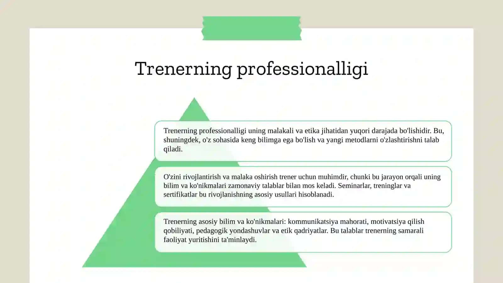 Pisixologik treiningda trenerga qo'yiladigan etik talablar 3