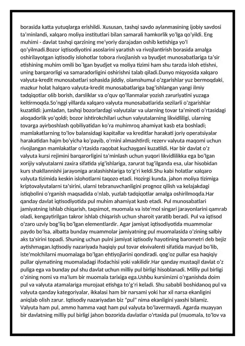 Xalqaro Valyuta Tizimlari 3