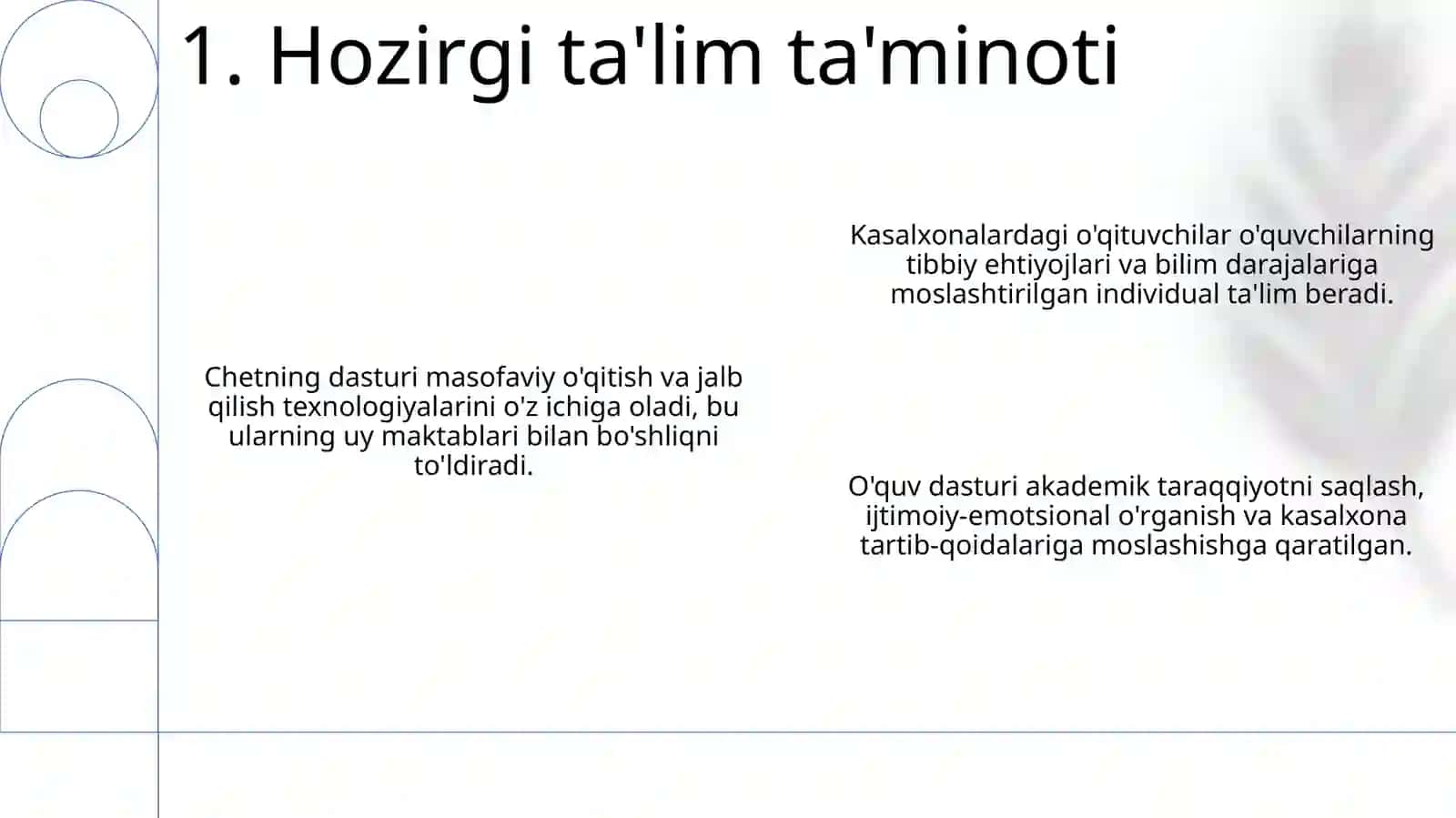 Chet ellardagi shifoxonalarda uzoq davolanuvchi maktab oʻquvchilarining talimi 3