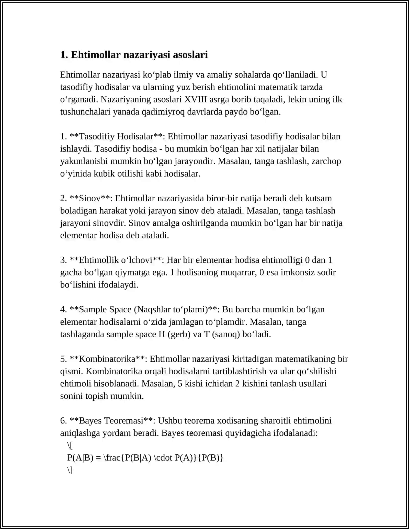 EHTIMOLLAR NAZARIYASINI MARKAZIY LIMIT TEOREMASI QISHLOQ XO‘JALIK MASALALARINI YECHISHGA QO‘LLANILISHI 3