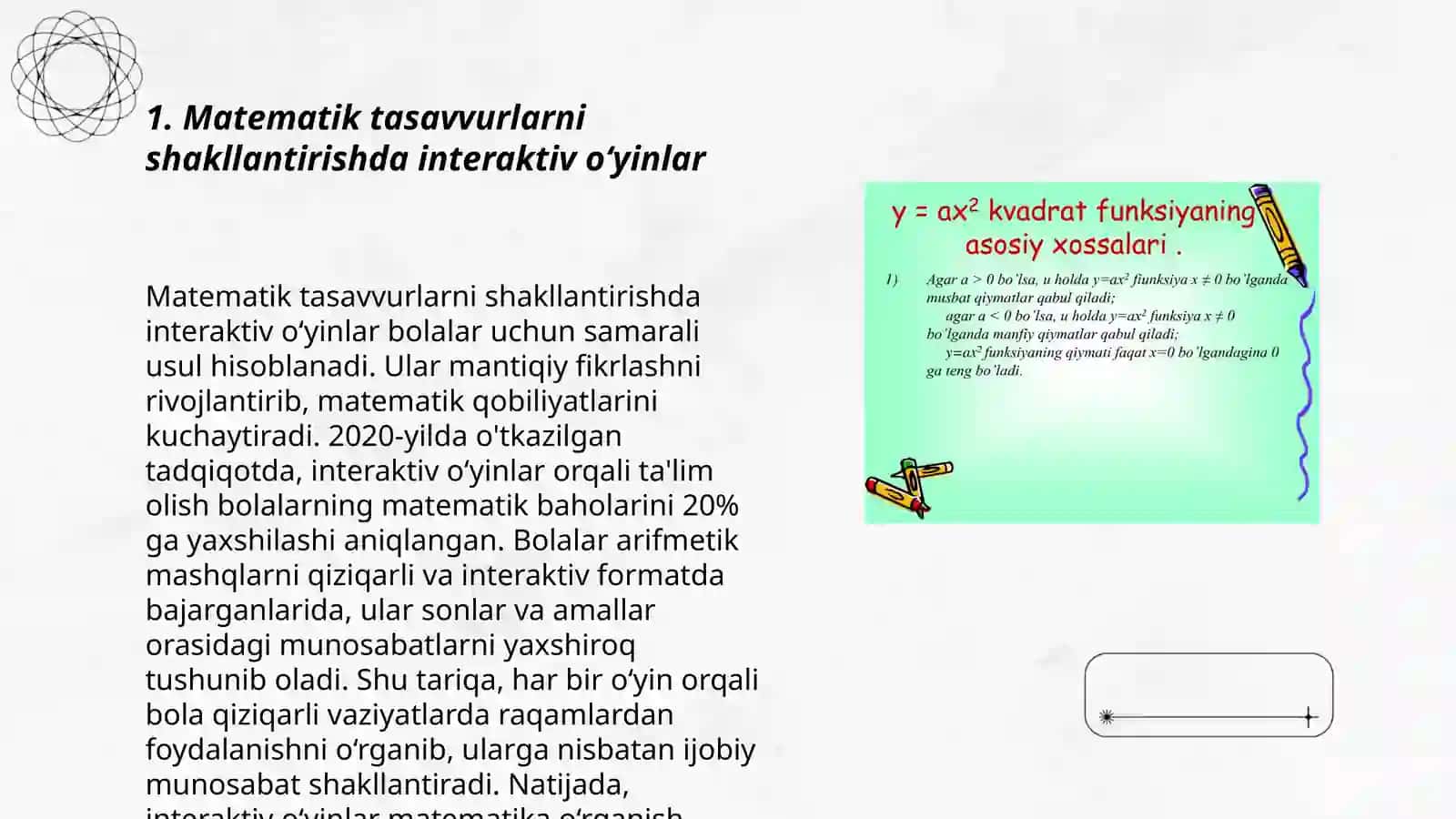 Bolalarda elementar matematik tasavvurlarni shakllantirish usullari 3