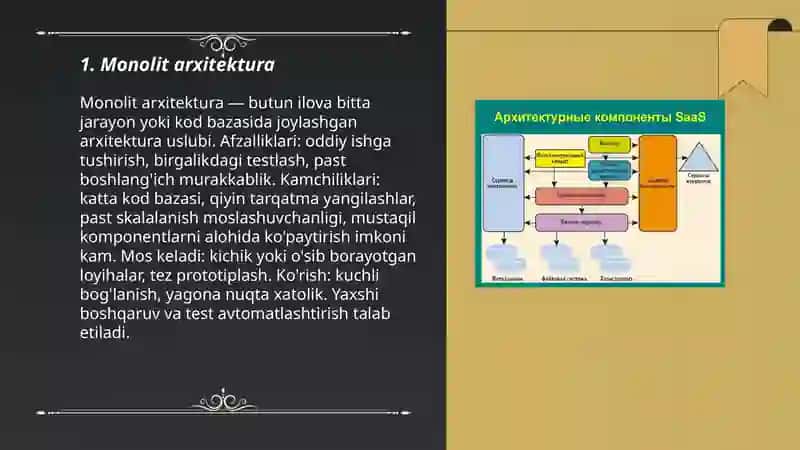 Dasturiy arxitektura uslublari 3