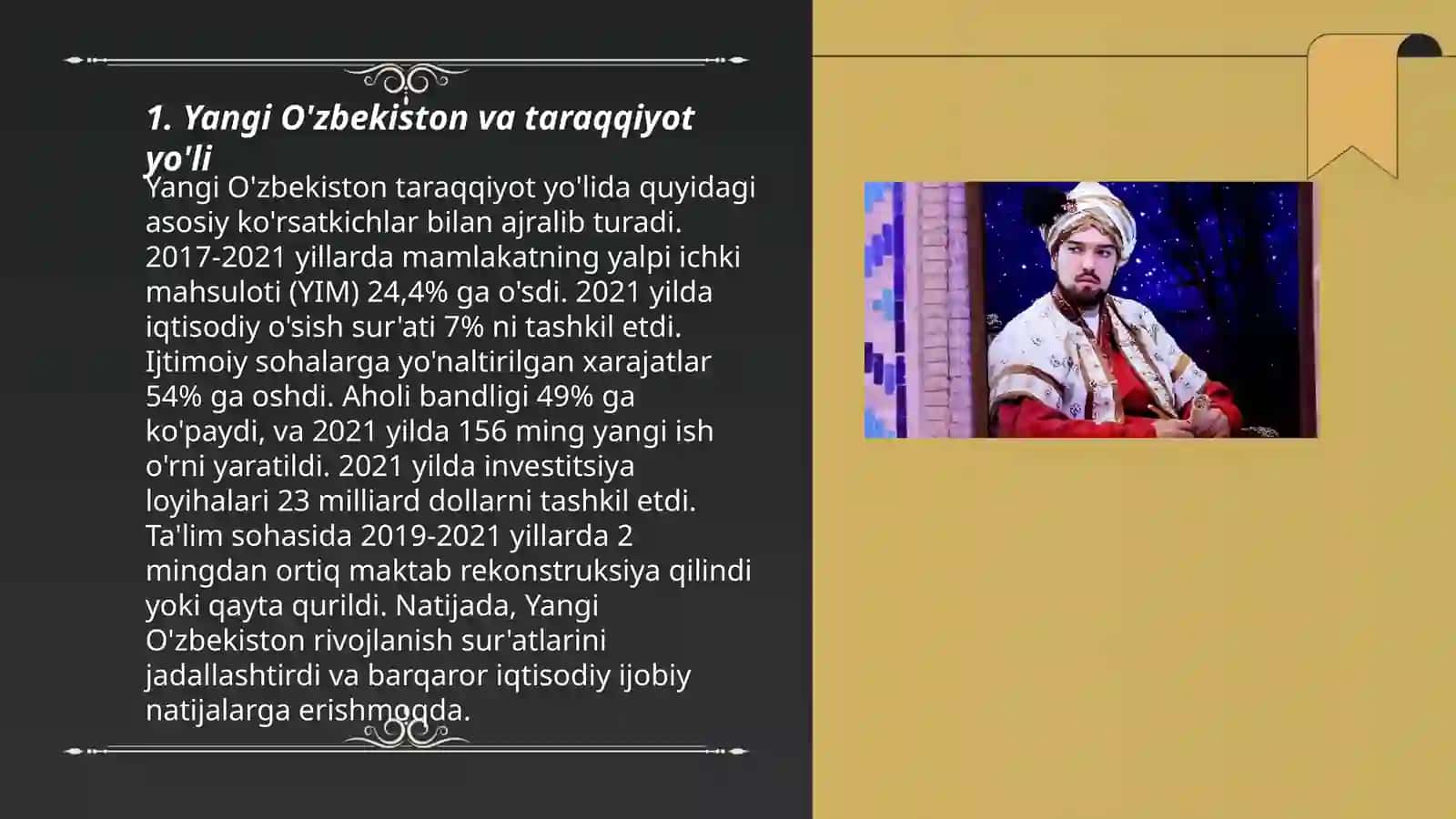 Yangi O’zbekiston -Uchinchi Renessans poydevori 3