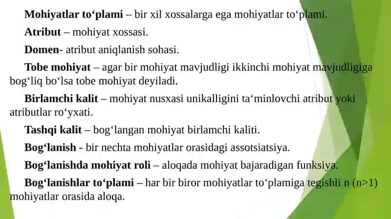 Ma’lumotlar bazasi haqida 3