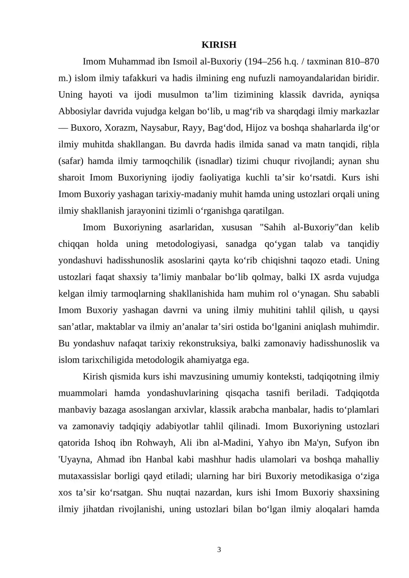 IMOM BUXORIY YASHAGAN DAVR VA UNING ILMIY-MADANIY MUHITI 3