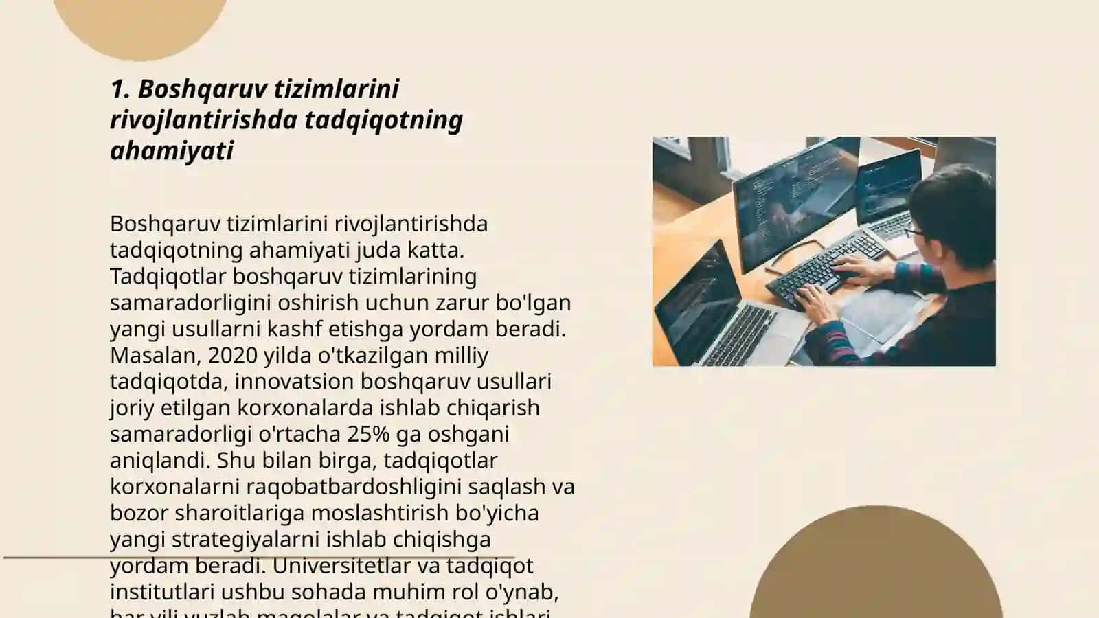 Boshqaruvni rivojlantirishda tadqiqotning ôrni 3