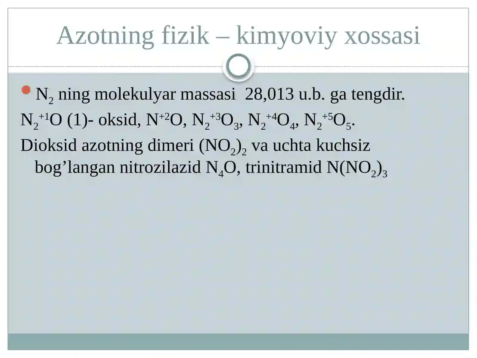 Bog’langan azot birikmalari 3