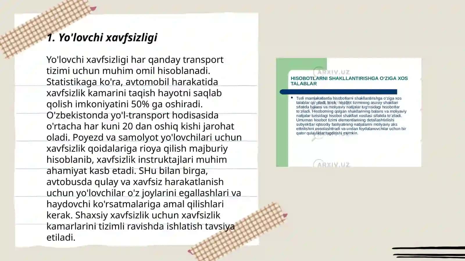 Yo'lovchilarga transport xizmatlari ko'rsatishning sifat ko'rsatkichlari 3
