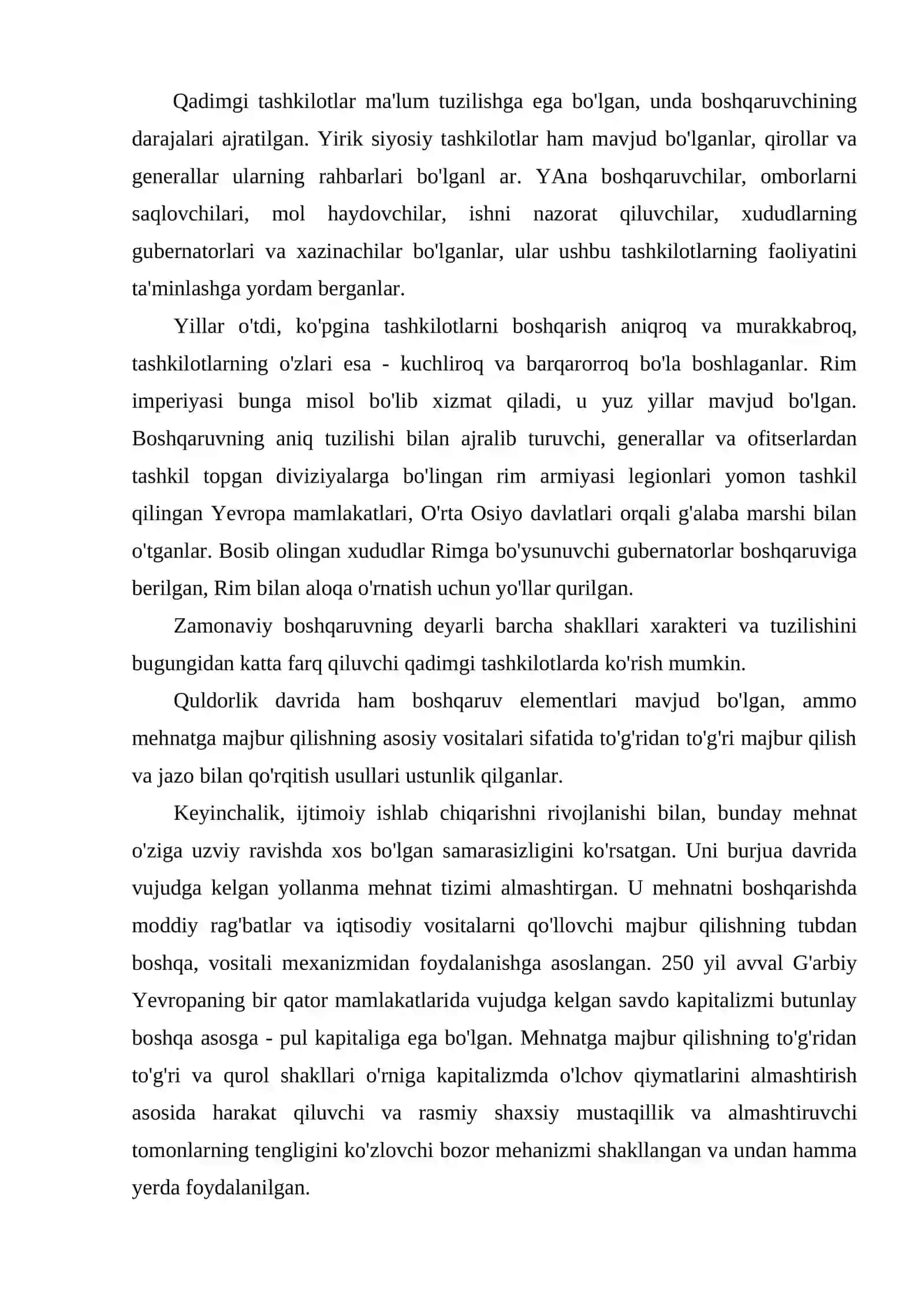 Menejmentning rivojlanish tarixi va zamonaviy holati 3