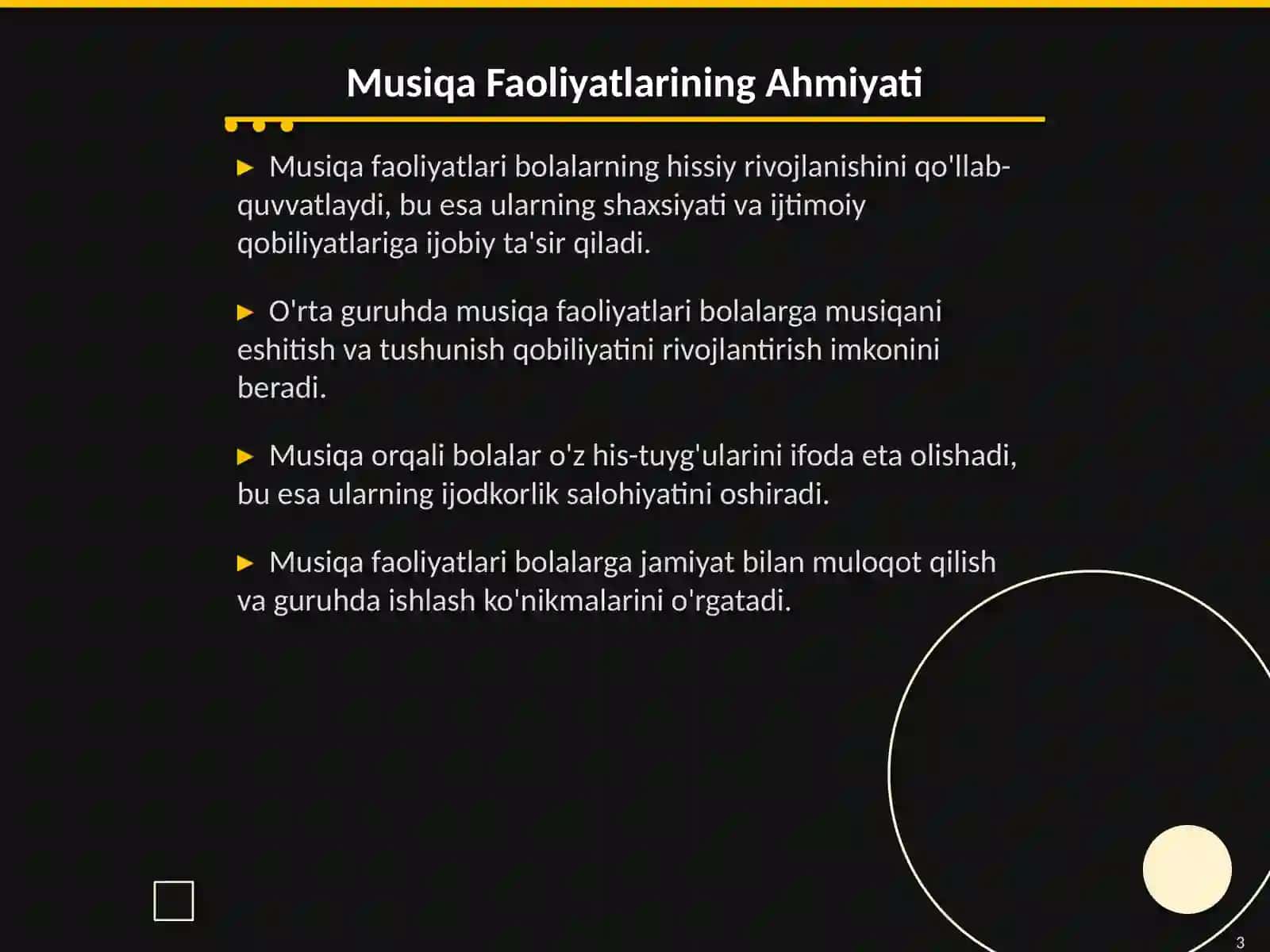 O'rta Guruhda Musiqa Faoliyatlari Ishlanmasi 3