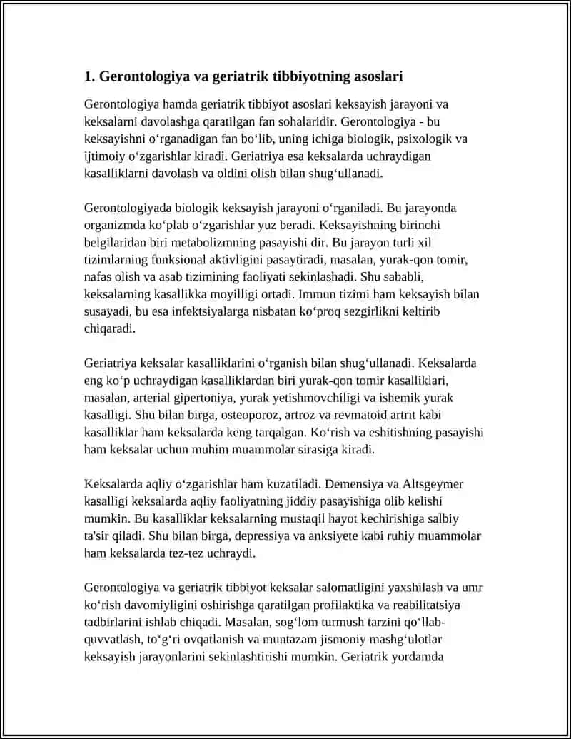 GERANTOLOGIYA. GERATRIYA 3