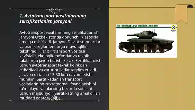 Avtotransport vositalarini sertifikatlash xususiyati 3