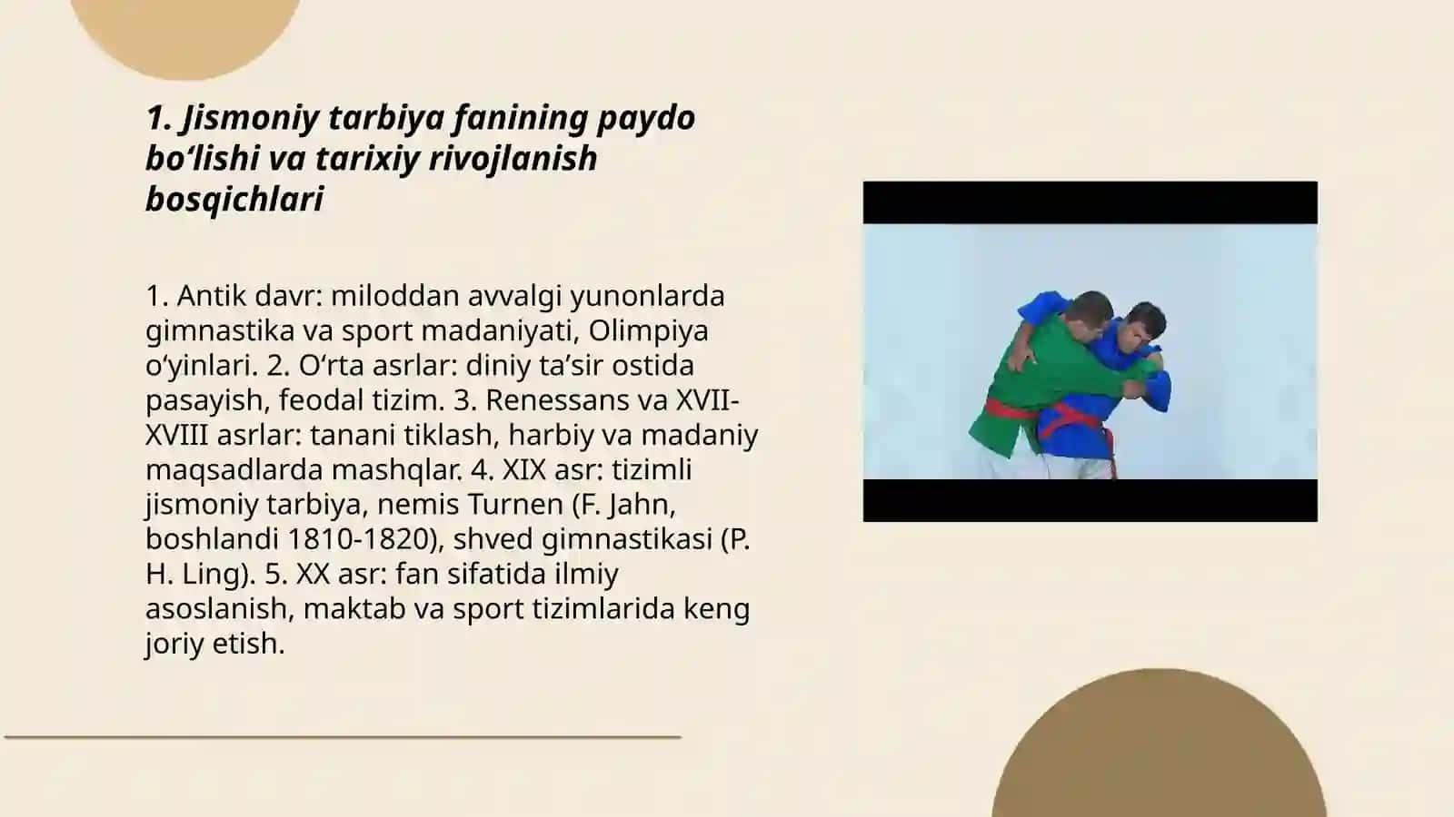 Jismoniy tarbiya fanining paydo bo‘lishi va tarixiy rivojlanish bosqichlari 3