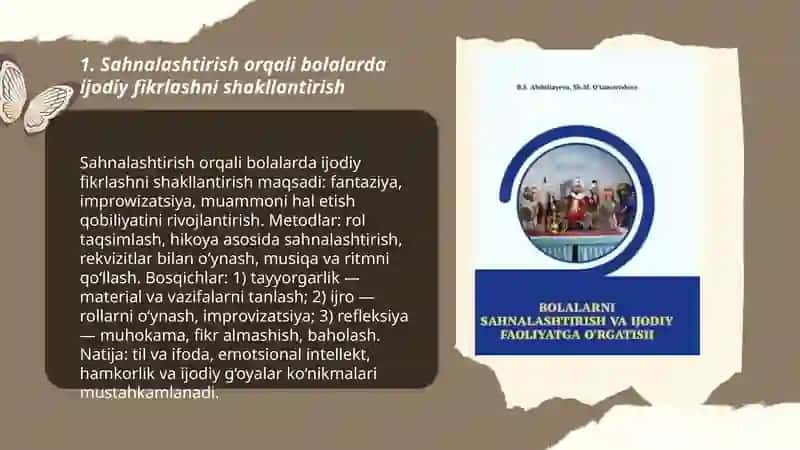 Sahnalashtirish faoliyati jarayonida bolalarda ijodkorlik mazmunini rivojlantirish 3