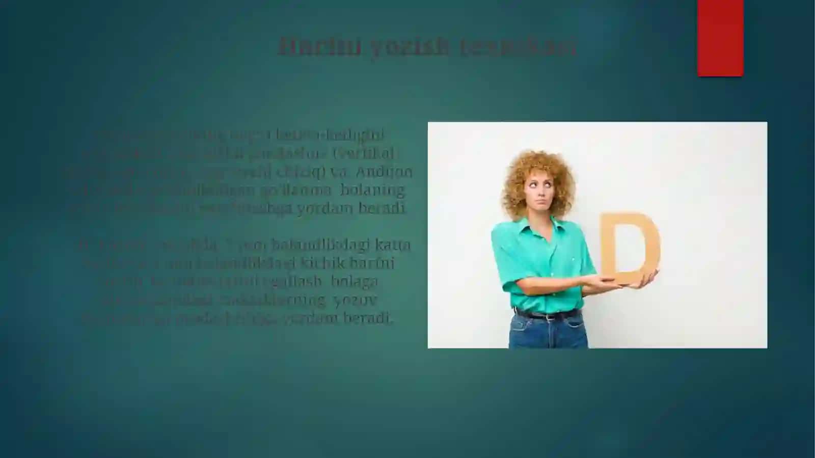 "D" Harfini O'rgatish Mavzusida 3