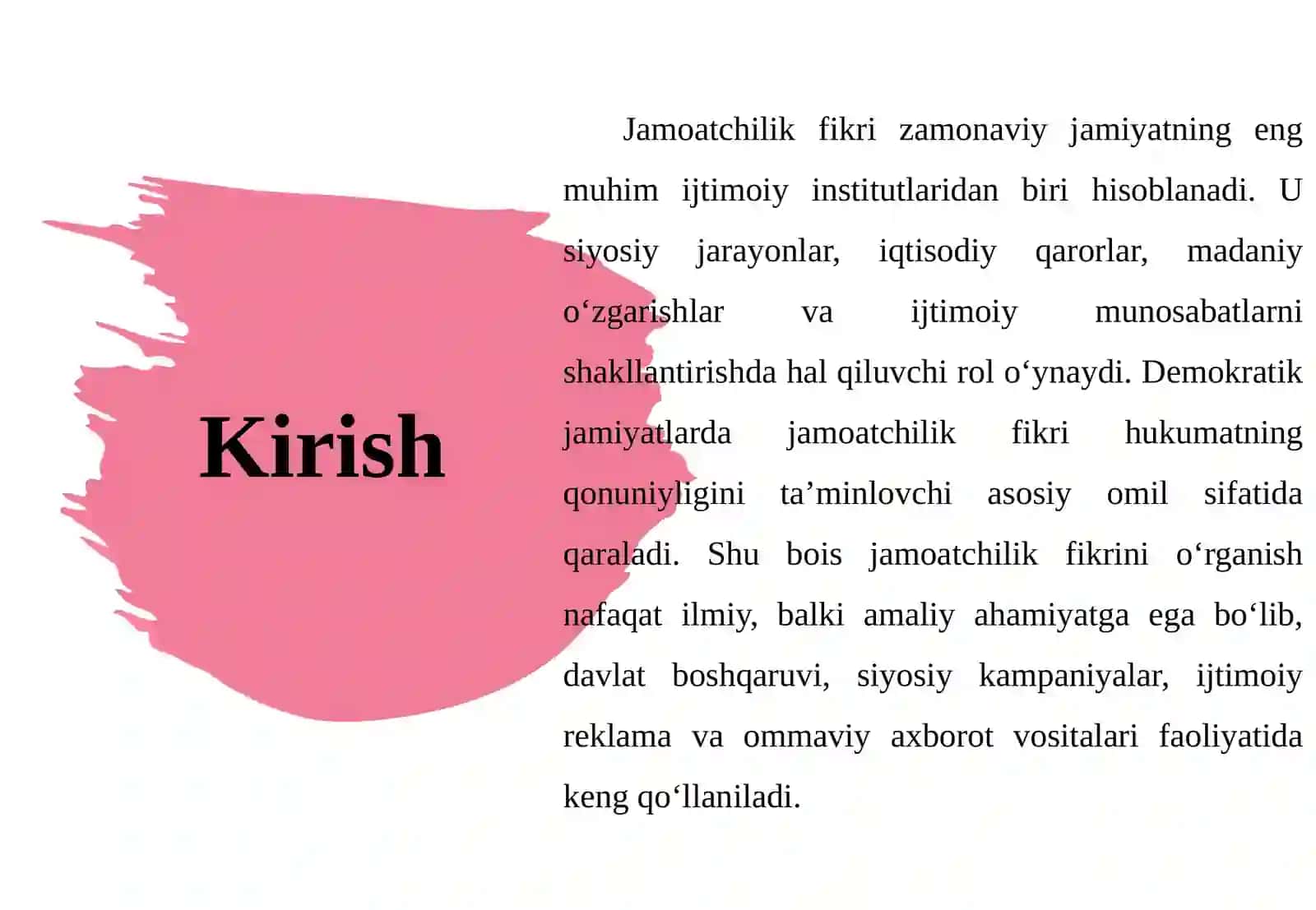 Jamoatchilik fikrini o‘rganish jarayonida sotsiologik tadqiqot usullarini qo‘llash xususiyatlari 3
