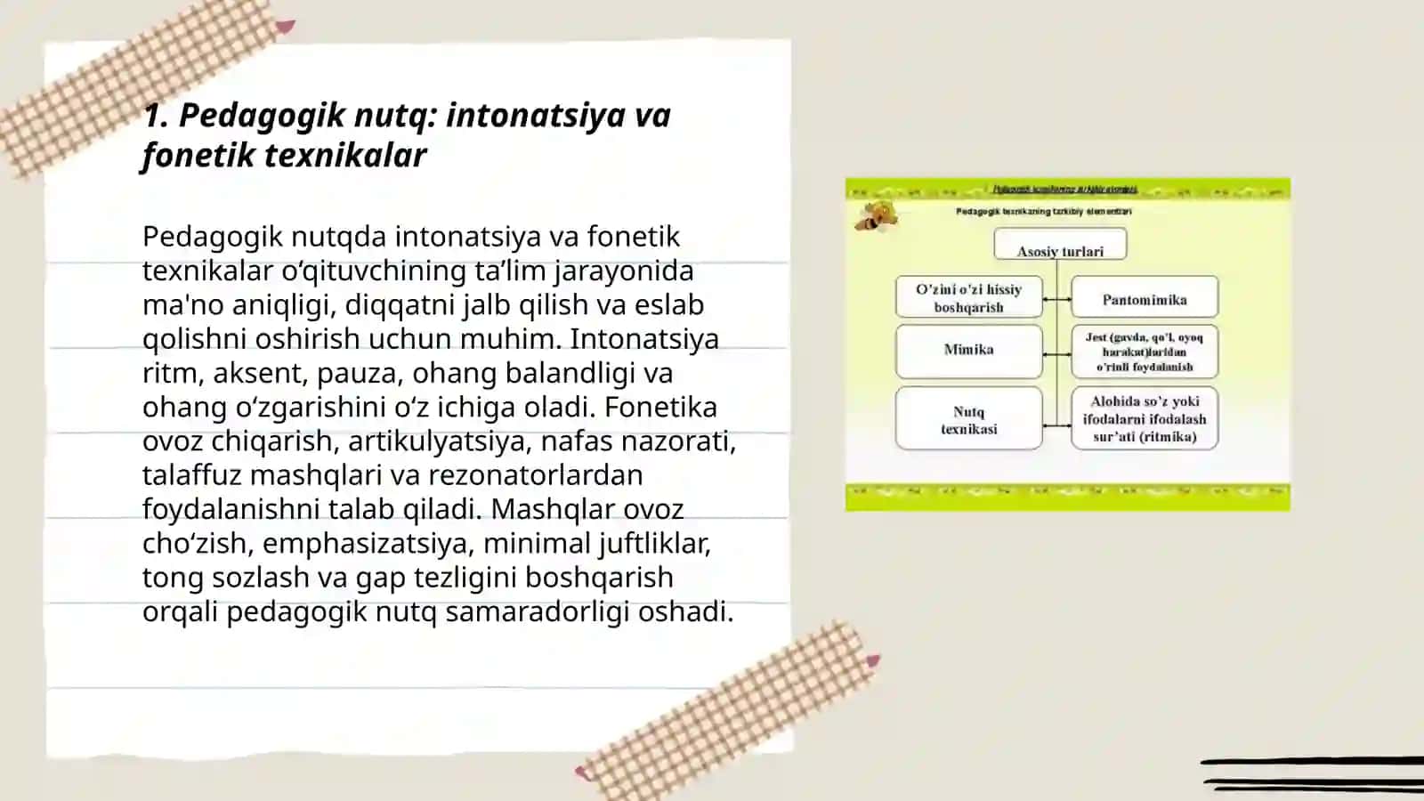 Pedagogik texnika va aktyorlikka xos xususiyatlar 3