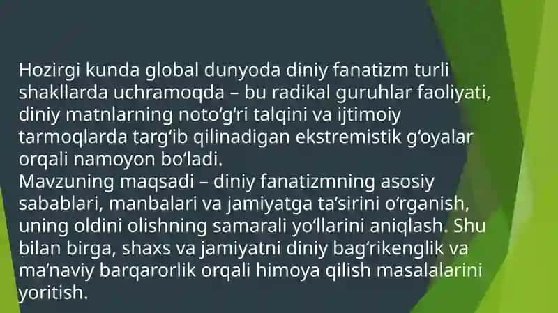 Diniy fanatizmning asoslari va manbalari 3