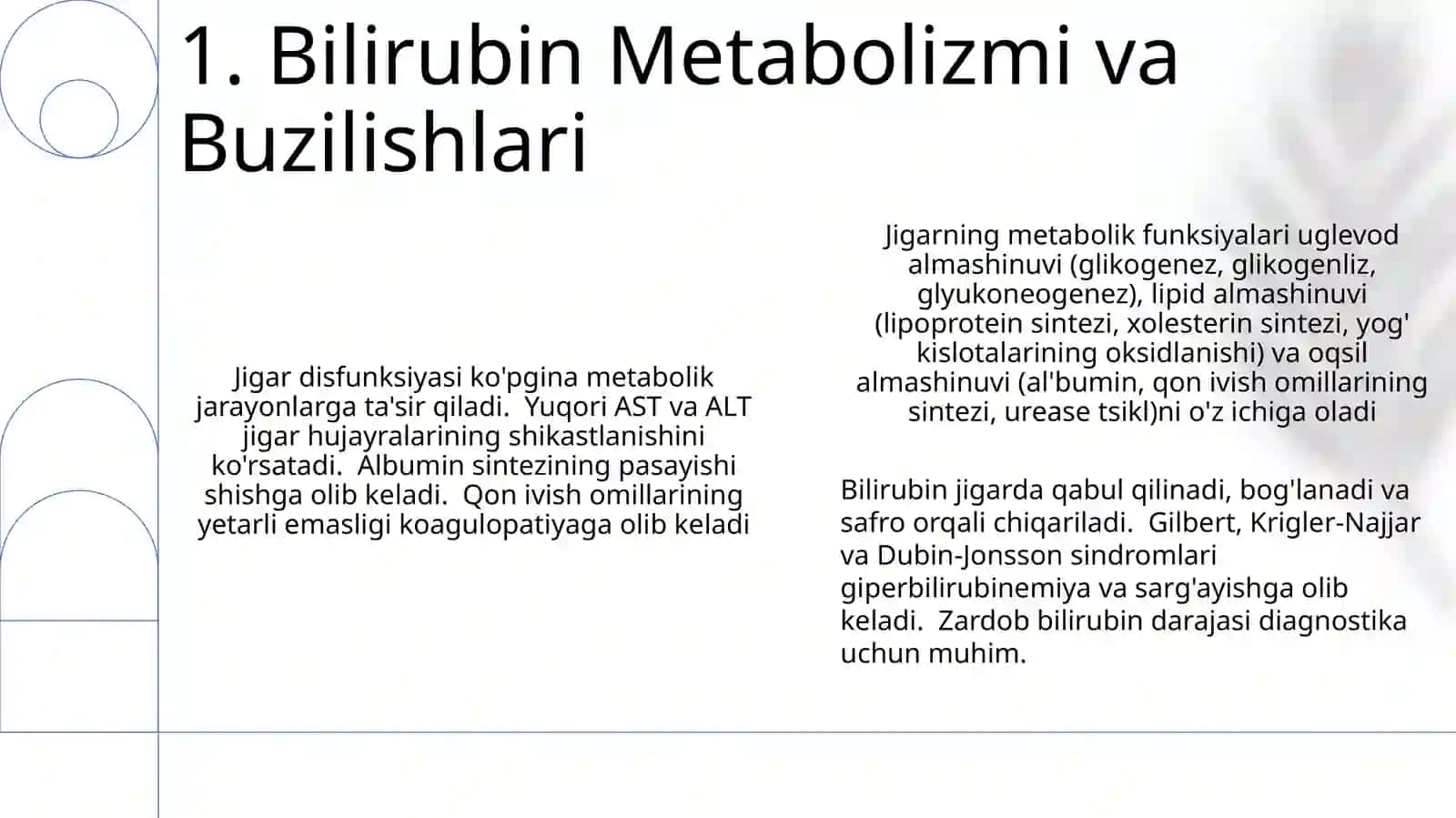 Jigarning metabolik funksiyalari 3
