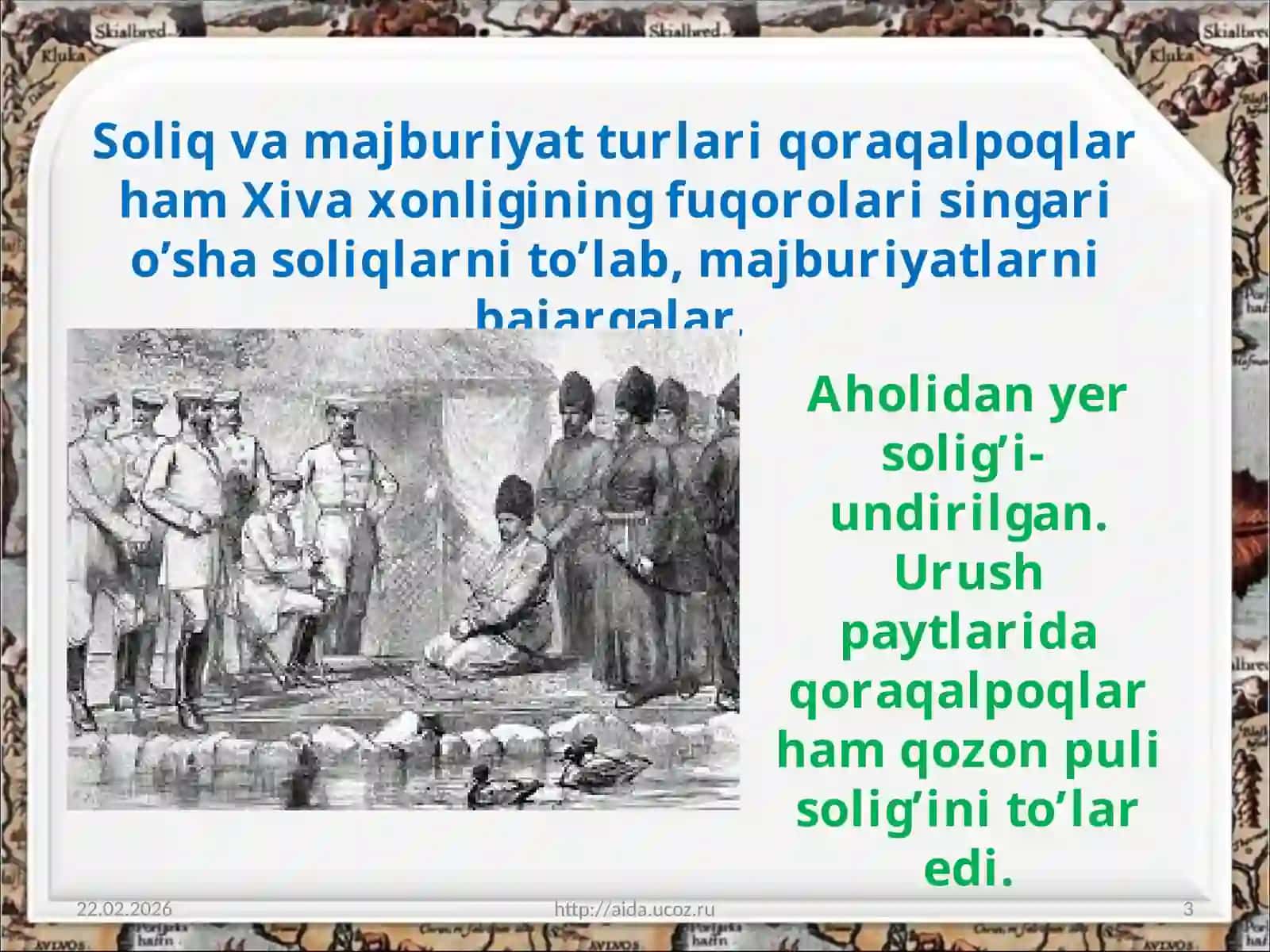 Qoraqalpoqlarda soliq va majburiyatlar 3