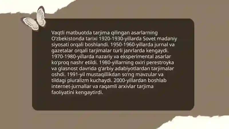 Vaqtli matbuotda tarjima qilingan asarlar 3