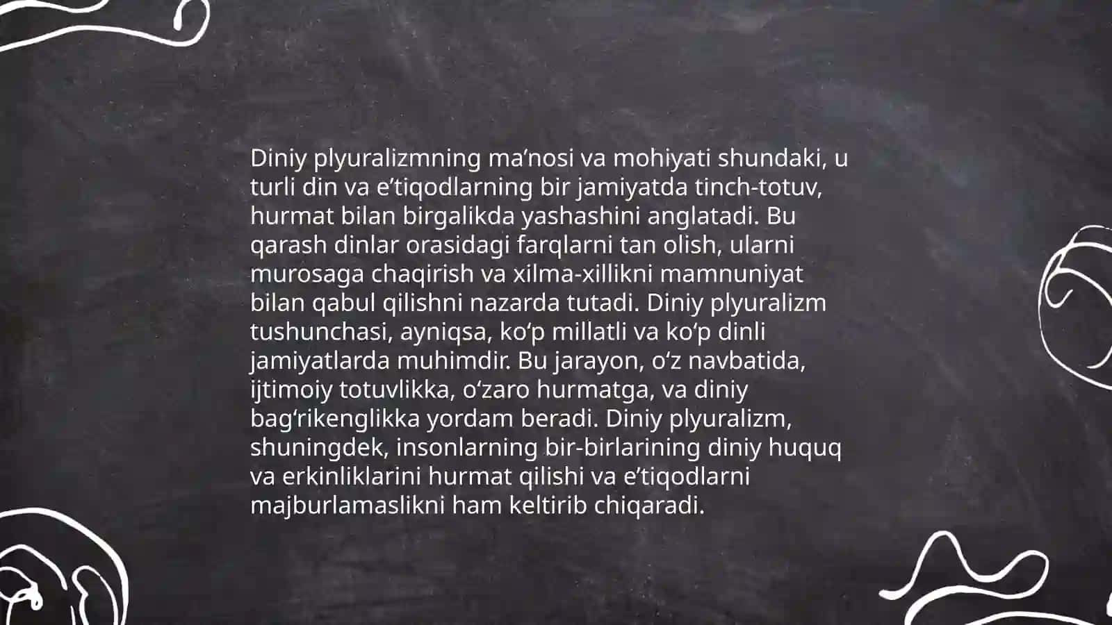 Diniy plyuralizm diniy tolerantlik bagrikenglikni jamiyat hayotidagi õrni 3