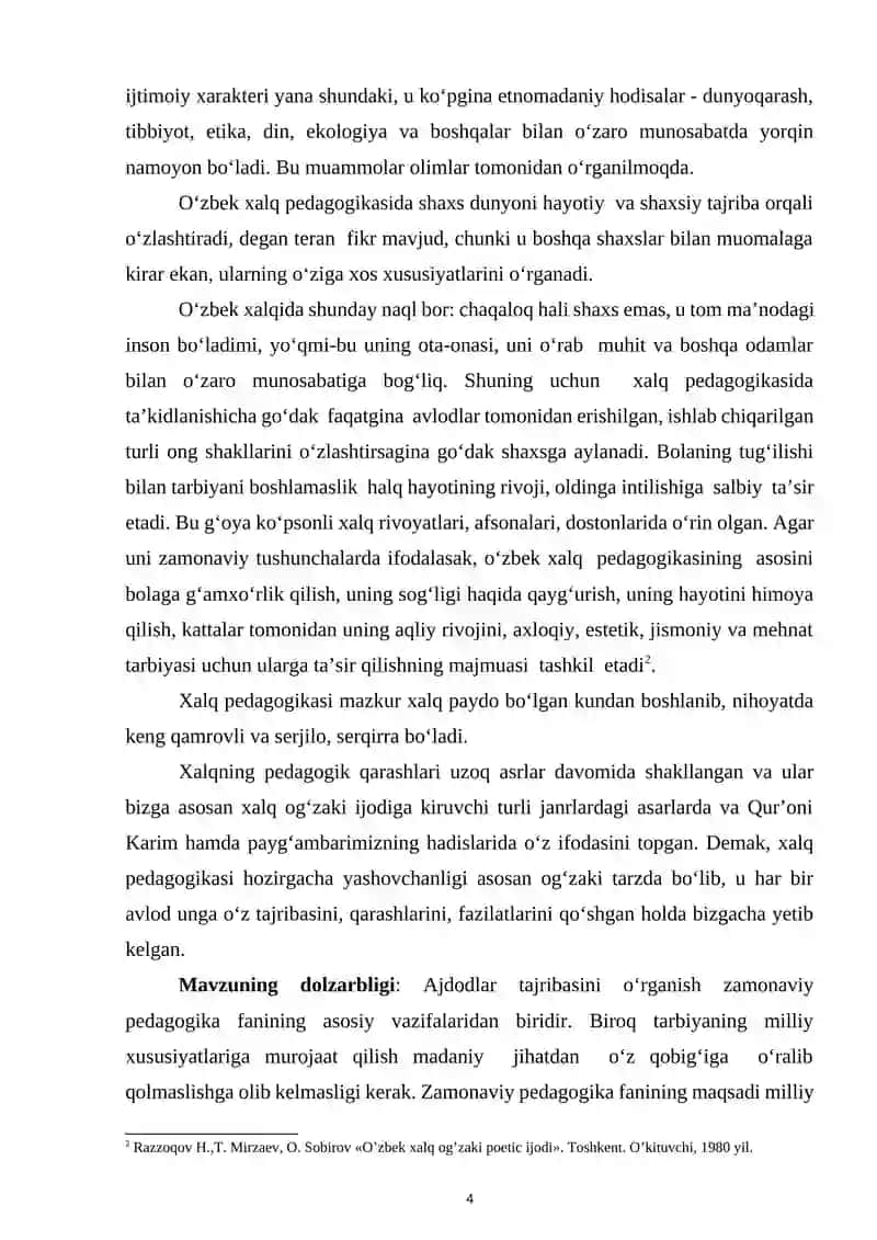 O‘ZBEK XALQ PEDAGOGIKASI VA ISLOM TA’LIMOTIDA IJTIMOIY PEDAGOGIK G‘OYALAR 3