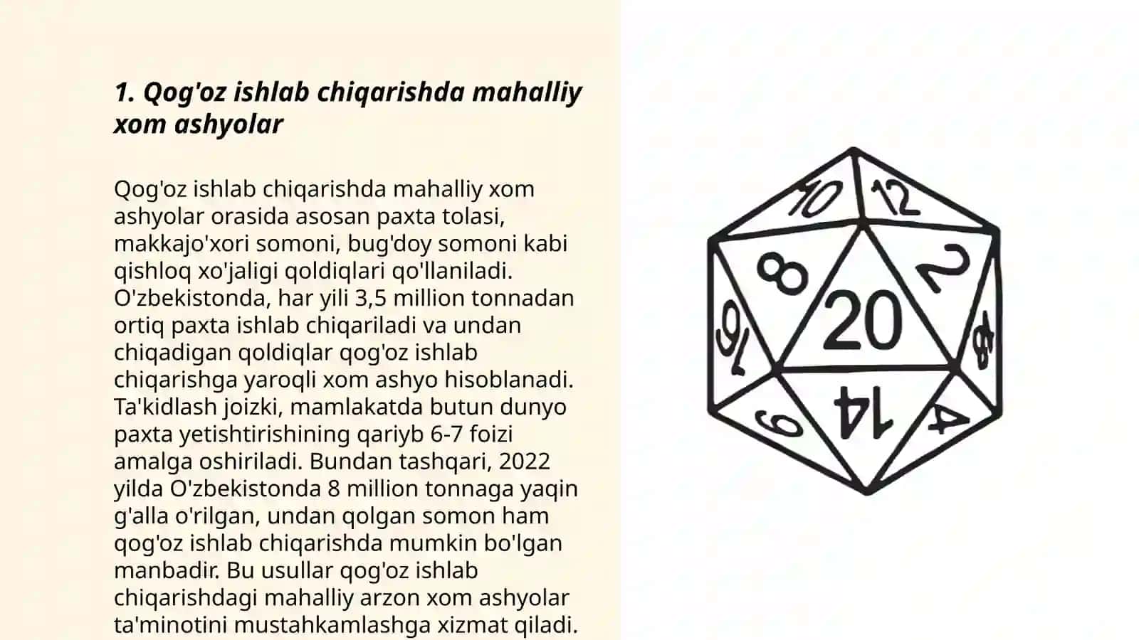 Qog'oz ishlab chiqarishda mahaliy alternativ materiallar 3