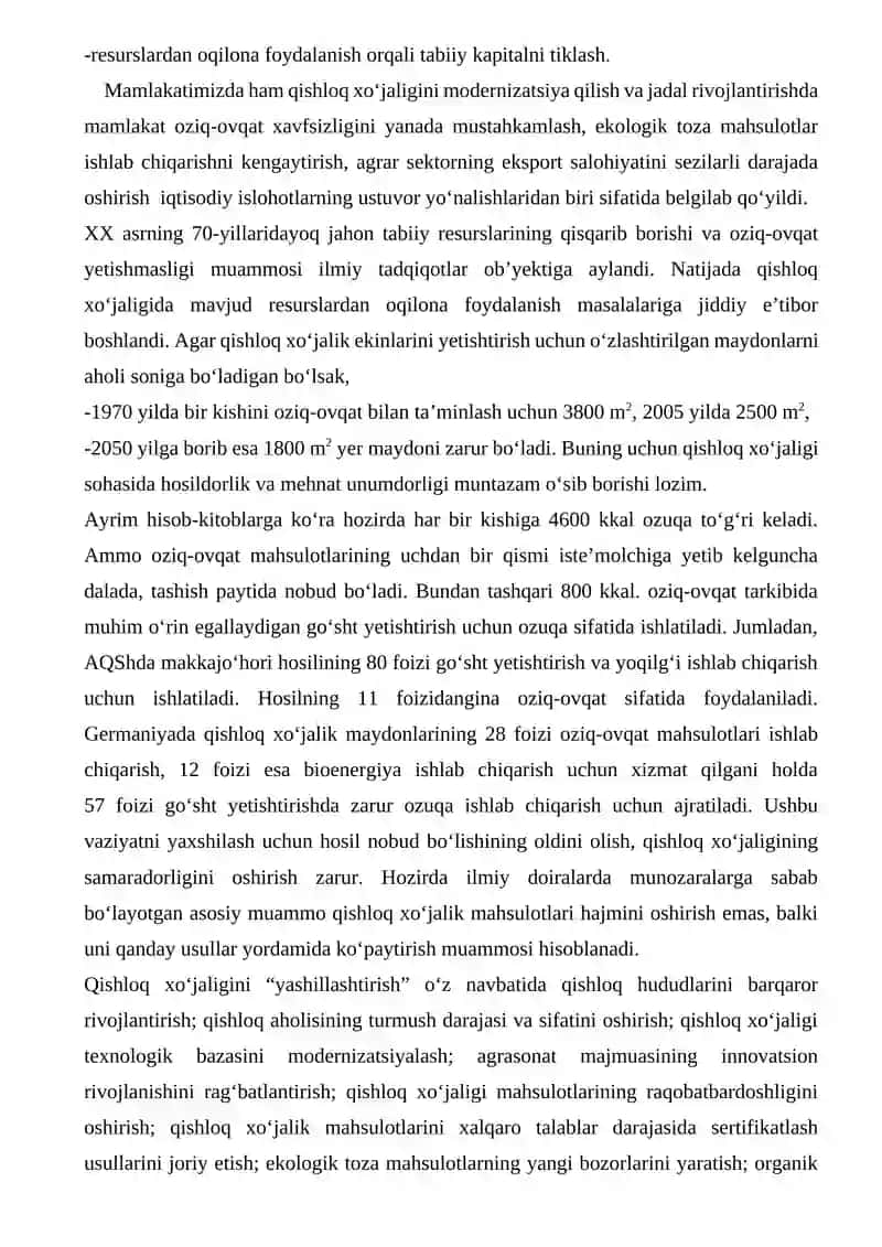 Organik Qishloq Xo‘jaligini Rivojlantirish Yo‘nalishlari 3