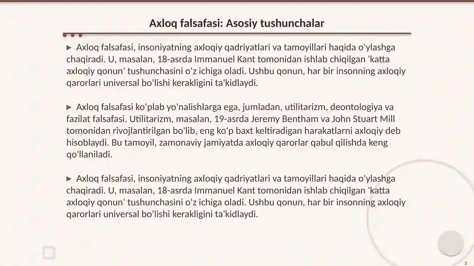 Axloq falsafasi (Etika):Nafosat falsafasi (Estetika) 3