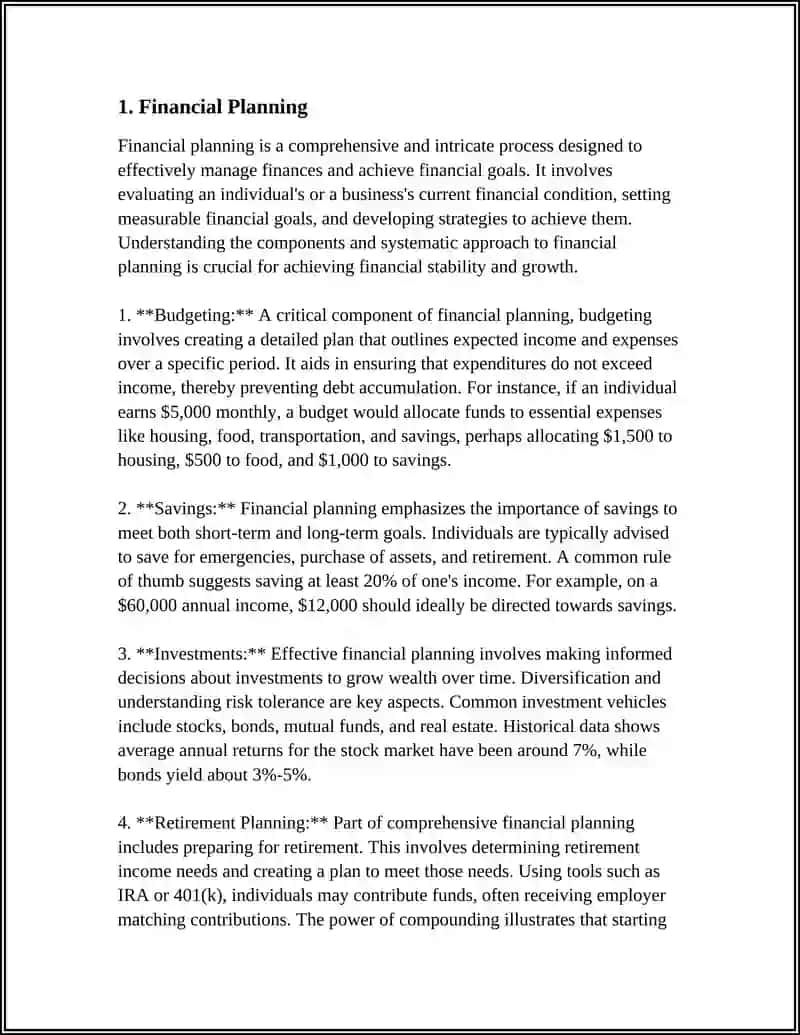 Financial Planning Course 3