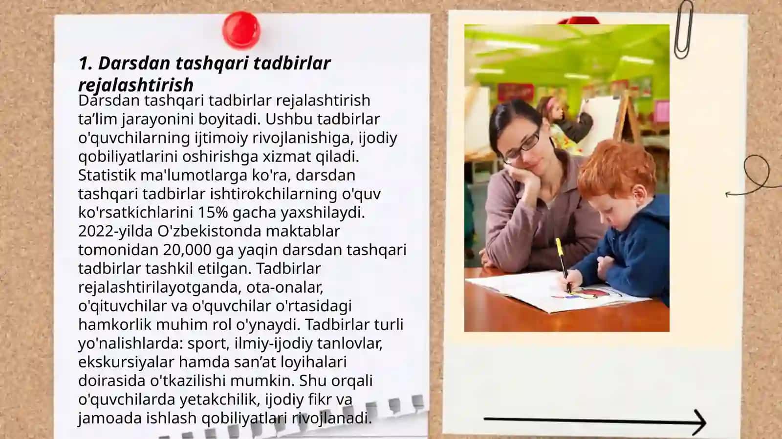 Darsdan tashqari faoliyatini samari tashkil etish 3