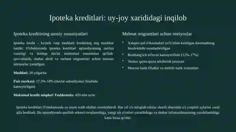 Zamonaviy kredit mahsulotlarining mohiyati va iqtisodiyotdagi ahamiyati haqida 2 rejadan iborat 11 betlik taqdimot 3