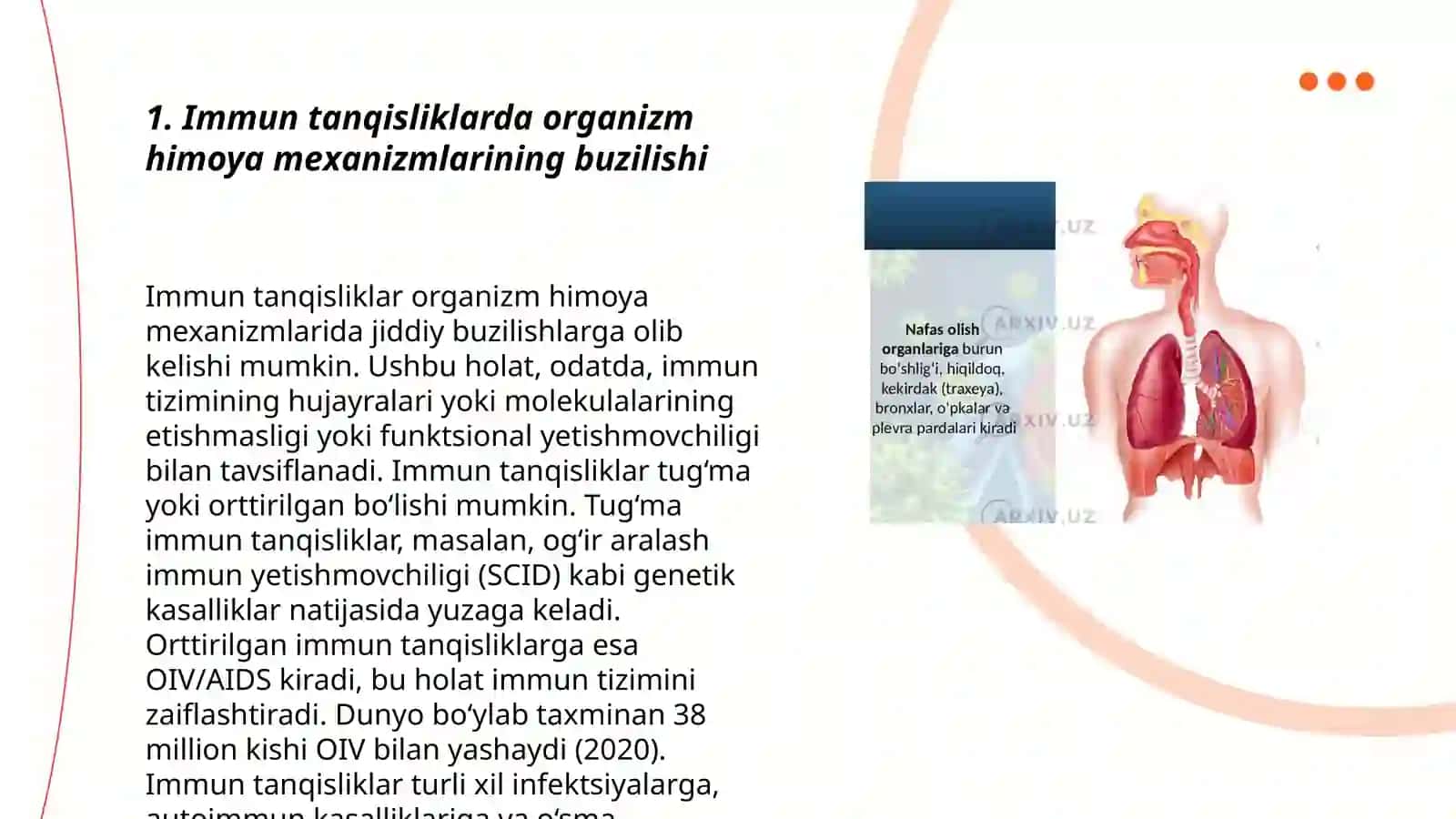 Immun tanqisliklarda opportunistik infeksiyalar kelib chiqishining molekulyar mexanizmi 3